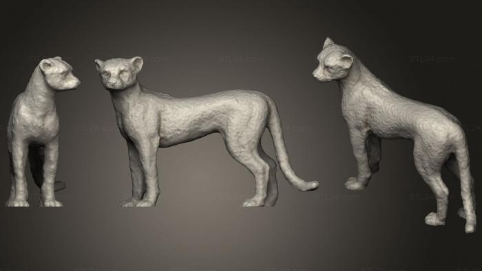 Animal figurines (Cheetah, STKJ_2007) 3D models for cnc